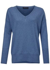 Heine, Damen V-Pullover Kaschmir, Himmelblau