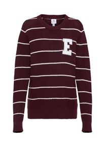 Element, Damen Pullover 'dibbs', Weinrot / Wei&szlig;