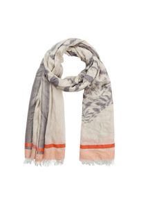 Codello, Damen Jacquardschal, Beige / Helllila / Orange
