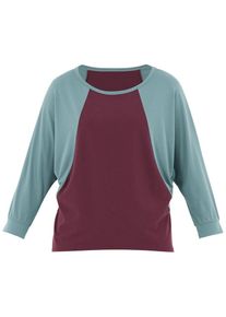 Palmers, Damen Shirt 'Flowery Autumn', Blau / Bordeaux