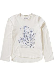 Pepe Jeans, M&auml;dchen Langarmshirt 'ACACIA' f&uuml;r M&auml;dchen, Wei&szlig;