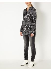 Sandwich, Damen Bluse, Schwarz / Wei&szlig;