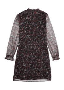 s.Oliver Junior, Mädchen Kleid, Nachtblau / Pastellrot