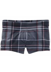 Buffalo, Herren Boxer-Badehose, Grau / Rot