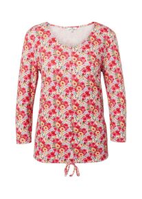 Tom Tailor, Damen T-Shirt, Creme / Pastellgelb / Pink