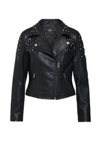 Only, Damen Jacke 'onlBLAZE EMB. BIKER OTW', Schwarz