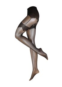 Falke, Damen Strumpfhose 'Holy TI', Schwarz / Transparent
