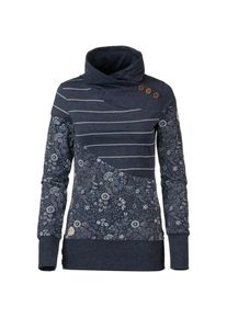 Ragwear, Damen Sweatshirt 'Nest Block Organic', Navy / Wei&szlig;