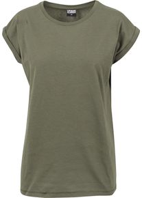 Urban Classics, Damen Shirt 'Ladies Extended Shoulder Tee', Oliv