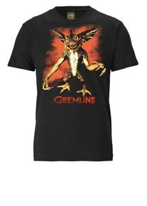 logoshirt, Herren T-Shirt, Dunkelorange / Schwarz