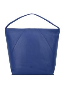 Bree, Damen Schultertasche 'Lusaka 2' 28 cm, Hellbeige / Blau