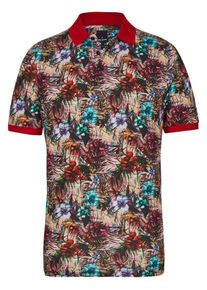 Daniel Hechter, Herren Shirt, Hellbeige / Mischfarben / Rot