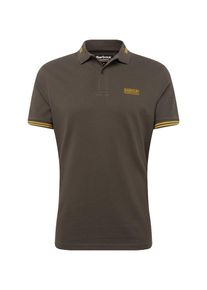 Barbour International, Herren Poloshirt 'Essential Sports Oli', Braun / Oliv / Orange