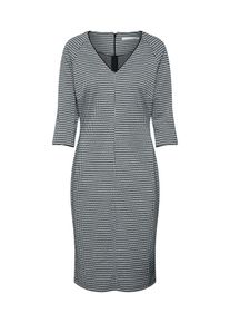 Oui, Damen Kleid, Schwarz / Weiß