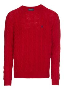 Polo Ralph Lauren, Herren Pullover 'LS CABLE CN-LONG SLEEVE-SWEATER', Rot