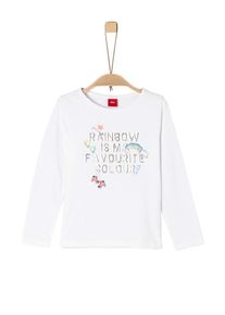 s.Oliver Junior, M&auml;dchen Longsleeve, Silber / Wei&szlig;