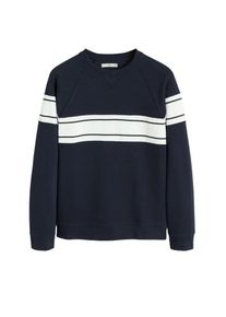 Mango Man, Herren Sweatshirt 'Lereci-I', Kobaltblau / Weiß