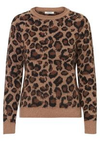Pieces, Damen Strickpullover, Braunmeliert