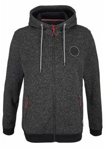 Kangaroos, Herren Strickfleecejacke, Anthrazit / Rot