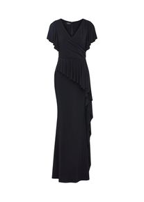 Apart, Damen Abendkleid mit einem Volant mit Sch&ouml;&szlig;cheneffekt, Schwarz
