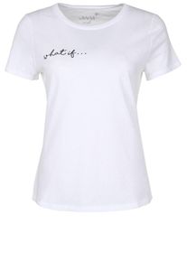 Juvia, Damen T-Shirt 'WHAT IF', Schwarz / Wei&szlig;