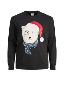 Jack & Jones JACK & JONES, Herren Sweatshirt, Rauchblau / Rotmeliert / Schwarz / Weiß