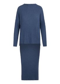 Apart, Damen Pullover und Strickrock, Rauchblau