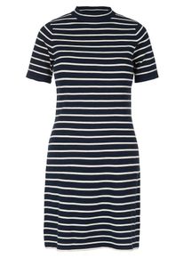 Tommy Jeans, Damen Strickkleid, Blau / Wei&szlig;