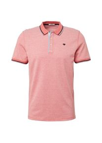 Tom Tailor, Herren Poloshirt, Hellblau / Pastellrot / Schwarz