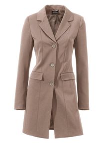 Heine, Damen Longblazer, Dunkelbeige