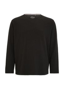s.Oliver RED LABEL, Herren Longsleeve, Schwarz