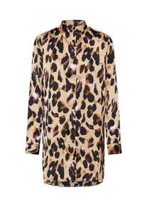 Missguided, Damen Kleid 'SHIRT DRESS LEOPARD PRINT', Braun
