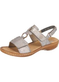 Rieker, Damen Sandalen, Silbergrau