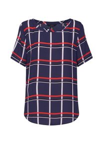 Banana Republic, Damen Shirt 'SS CREW PERFECT TEE AURORA COLORBLOCK', Navy / Hellrot / Wei&szlig;