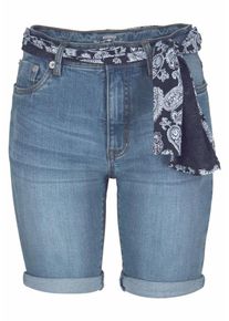 Kangaroos, Damen Jeansshorts, Blau / Schwarz / Weiß