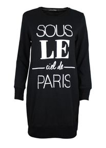 Trueprodigy, Damen Sweatkleid 'Ciel De Paris', Schwarz / Wei&szlig;