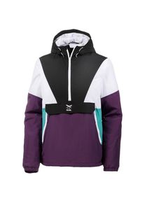 Iriedaily, Damen Windbreaker 'Get Down Pull Up', Türkis / Beere / Schwarz / Weiß