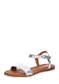 Apple of Eden, Damen Sandale 'Lara', Beige / Silber