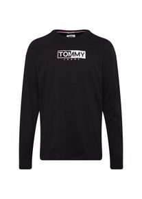 Tommy Jeans, Herren Shirt 'TJM EMBROIDERED LOGO TEE', Schwarz / Weiß