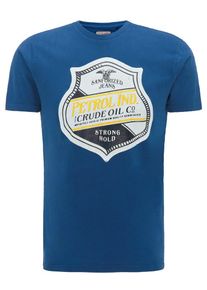 PETROL INDUSTRIES, Herren T-Shirt, Royalblau / Gelb / Schwarz / Weiß