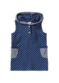 Leela Cotton, Mädchen Jerseykleid, Blau / Weiß