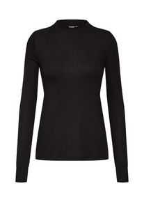 GAP, Damen Shirt 'LS BTTN SHLDR TEE', Schwarz