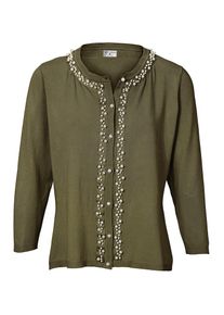 Heine, Damen Strickjacke, Khaki