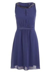 s.Oliver BLACK LABEL, Damen Chiffonkleid, Indigo