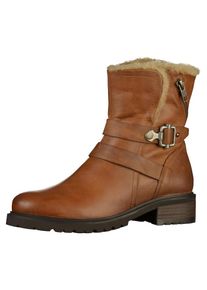SPM, Damen Leder-Boots 'Liam', Beige / Bronze