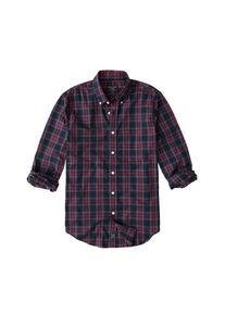 Abercrombie & Fitch Abercrombie & Fitch, Herren Hemd 'POPLIN SHIRT 4CC', Navy / Himmelblau / Rot