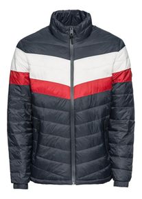 EDC by Esprit, Herren Jacke 'F Col Retro Jkt', Navy / Rot / Weiß