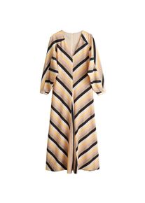 Mango, Damen Kleid 'Daniela', Beige / Gelb / Gold / Puder / Schwarz