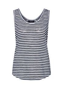 Object, Damen Top 'TESSI', Dunkelblau / Weiß