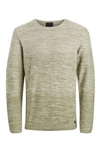 PRODUKT, Herren Strickpullover, Oliv / Wei&szlig;